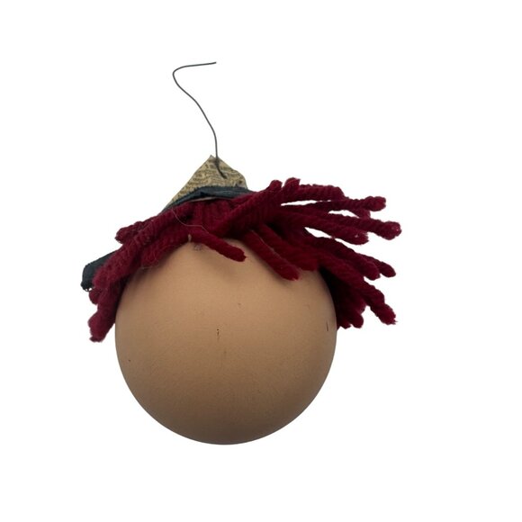 Hand-Painted Raggedy Ann & Andy-Inspired Ornament Set With Yarn Hair - Picture 7 of 7